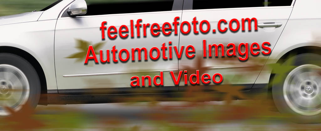 car with flying leaves